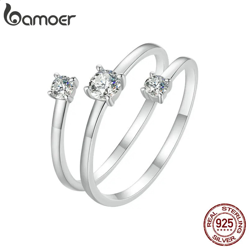 Womens Multi Layer Ring 925 sterling silver D-color VVS1 transparent circular cutting trend engagement ring MSR043 240921