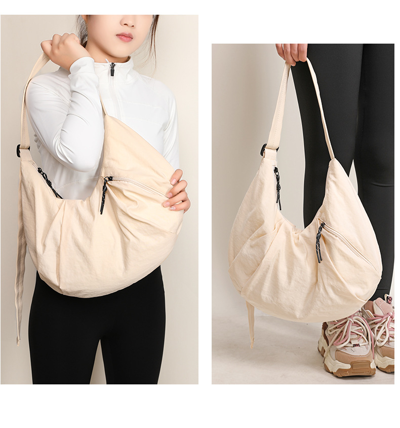 Women's Trendy Large Capacity Sports Shoulder Bag - Durable Nylon Dumpling Style