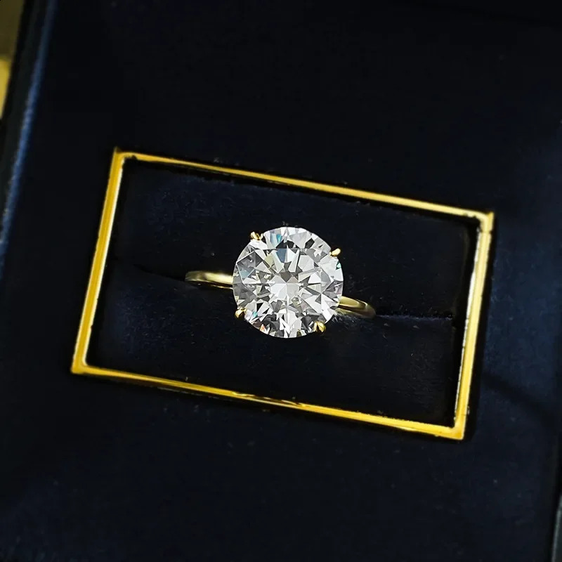 Card Lab Diamond Ring 100% genuine 925 sterling silver party wedding ring 241007