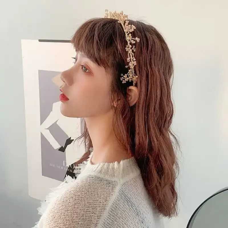 Fairy Headband Super Style Pressed Hair Elegant Girl Korean Crystal Exquisite French Rhinestone Fashionable Hair AccessoriesX24