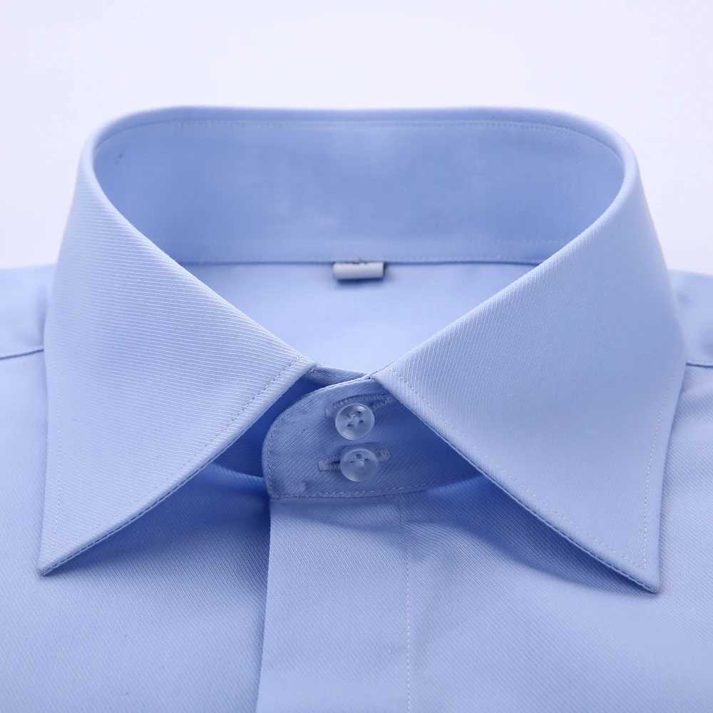 Mens elegant French cuff pre flight plaid dress without pockets regular fit formal business event long sleeved shirt X2410071