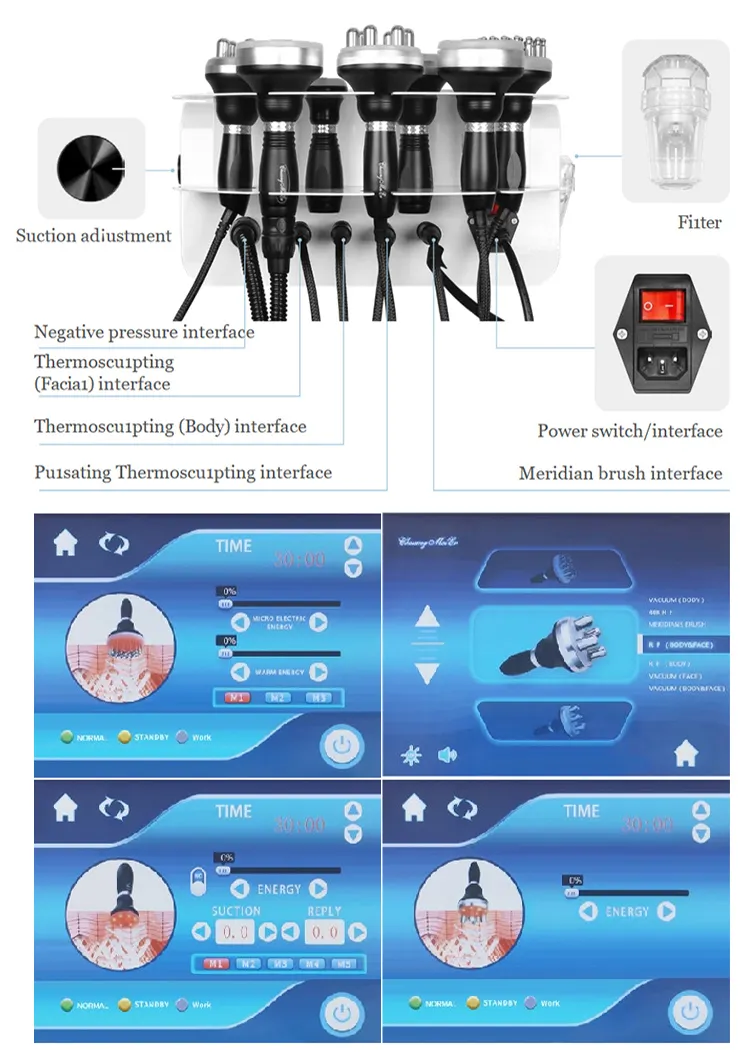 7 in 1 80K Cavitation Ultrasonic Body Slimming Machine Cavitation Cellulite Removal Machine Laser Rf Fat Lipo Cavitation Slim Lipocavitation