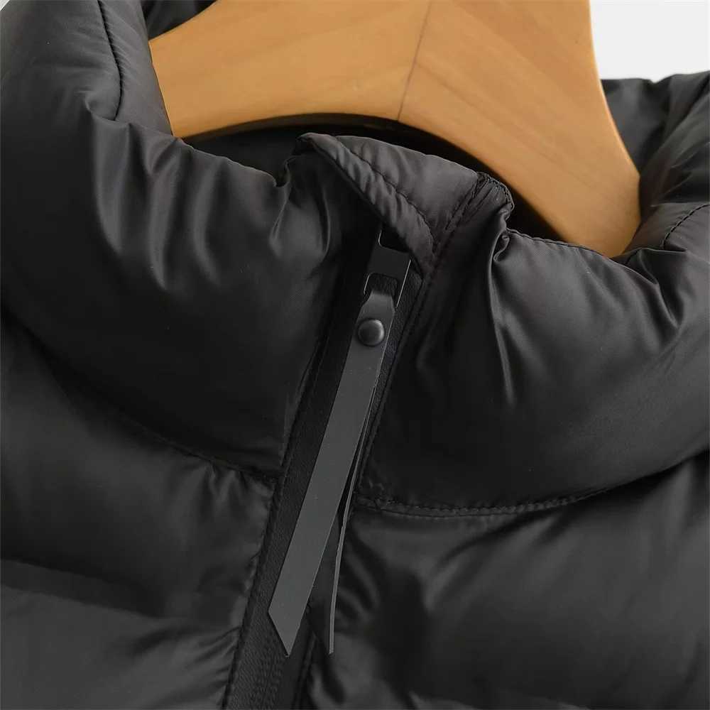 2024 autumn and winter new womens clothing European and American style fashionable versatile splicing short cotton jacketX241007