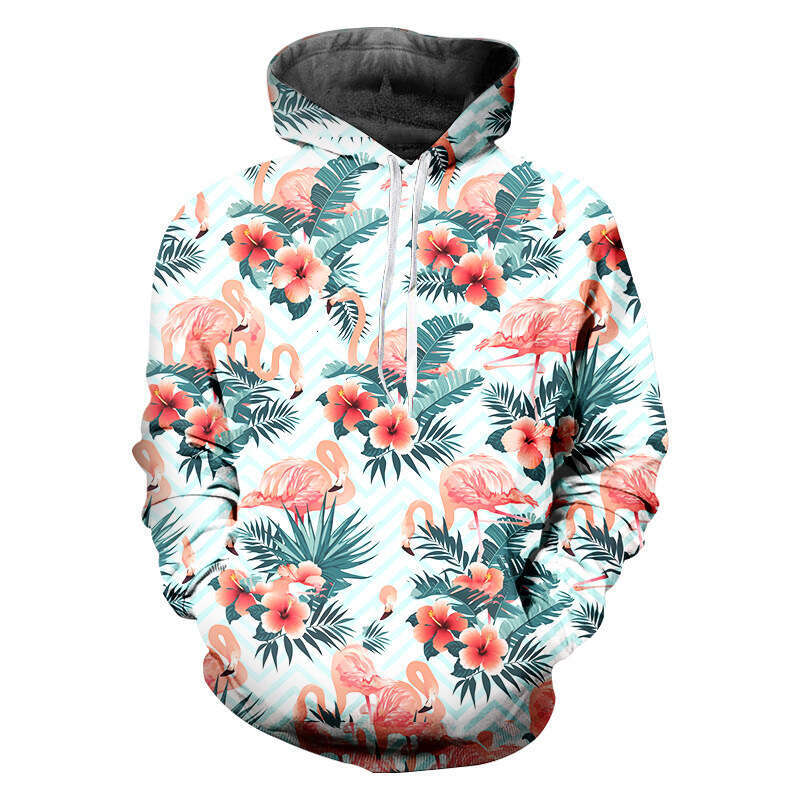 shanshi men hoodies designers Casual men's oversized 3D Hawaiian trendy hooded sweater for couples