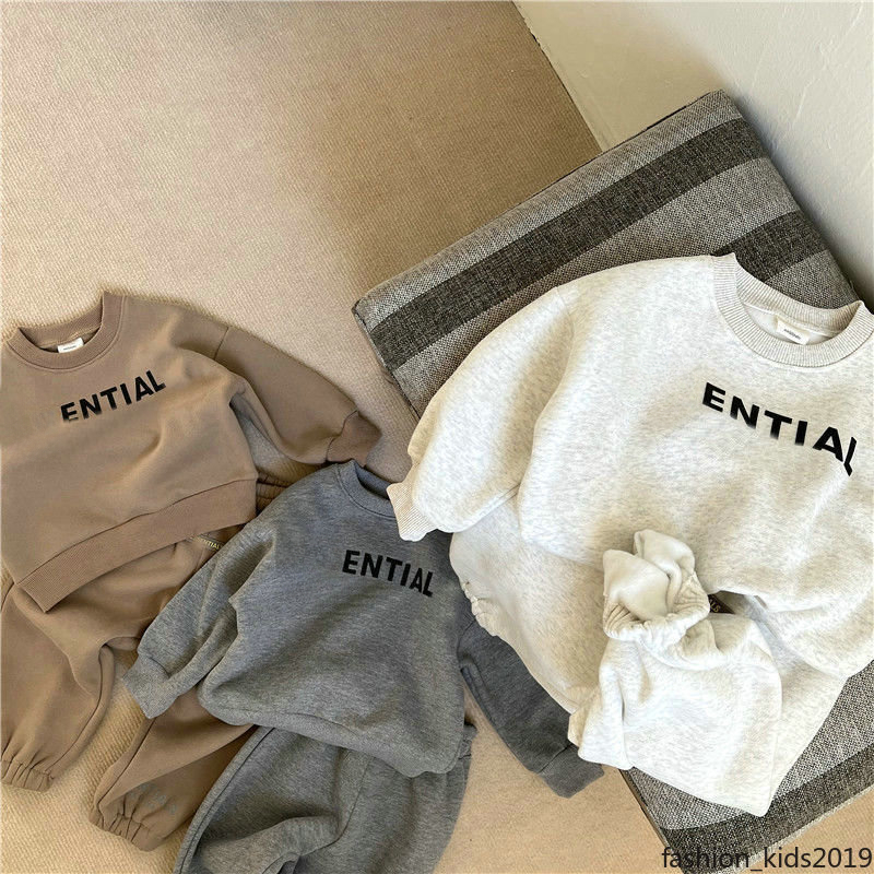 Toddler Boys Girls Clothes Fleece Warm Tracksuit Kids Designer Clothes Sweatshirts Pants Spring Winter Baby Clothes Sportsuit Outfits