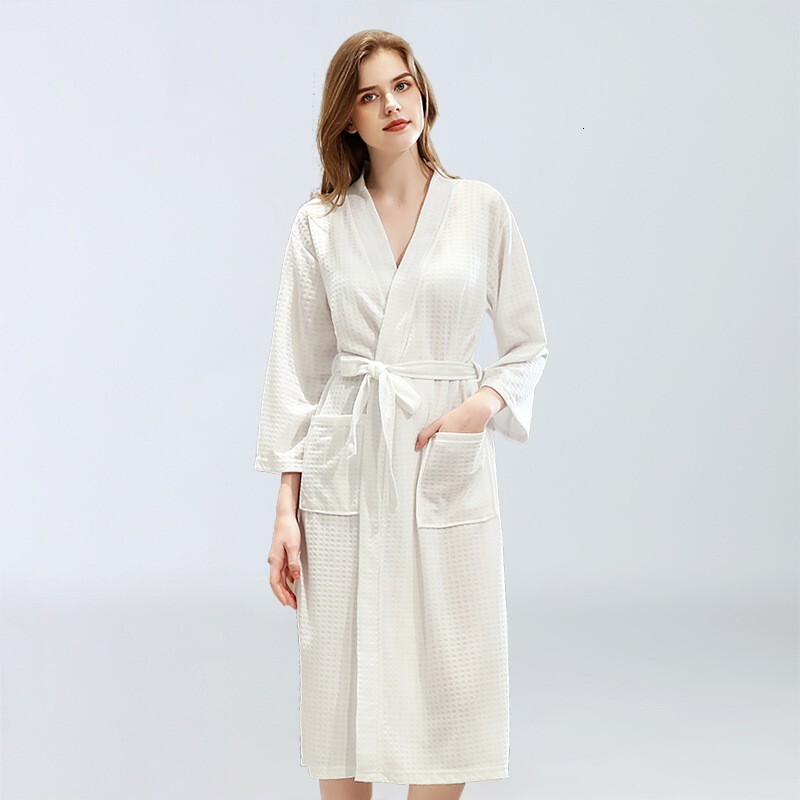 Designer's Spring And Summer Huafu Ge Bathrobe, Women's Sauna Thin Sweat Steaming Clothing, Sleeping Robe, Men's Water Absorbing Quick 