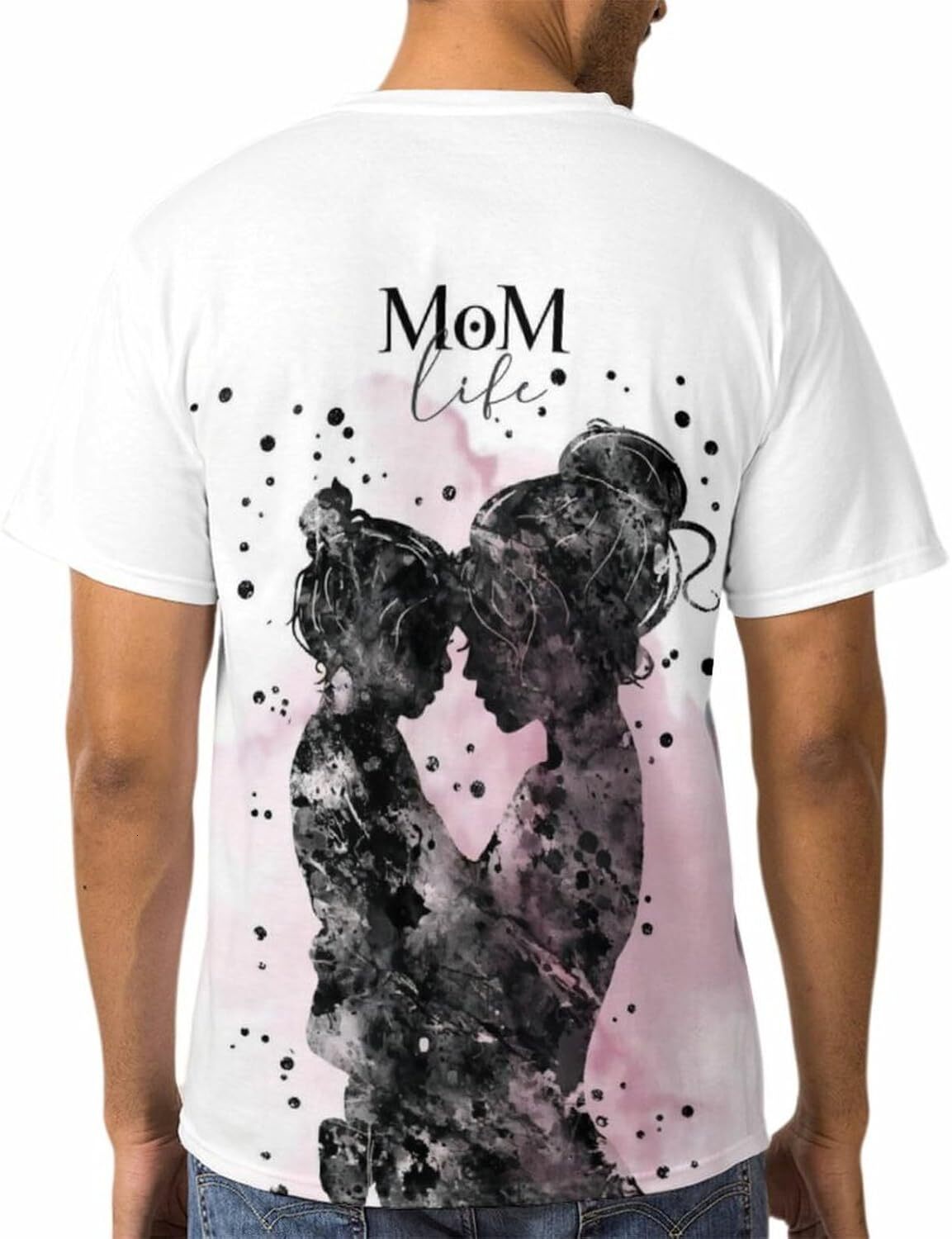 Mens T shirt Best Mom Super Mom Funny Letter Printed Tee Mother's Day Casual graphic tee Casual tops summer clothes Short sleeve cool