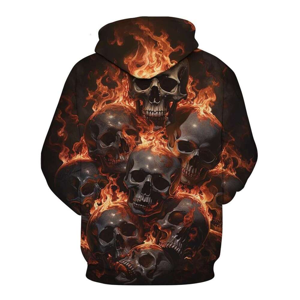 shanshi men hoodies designers 2024 Spring and Autumn New 3D Digital Printing Personalized Graffiti Loose Men's Hooded Hoodie