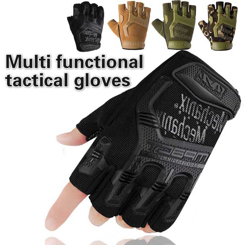 Tactical gloves half finger colored bullets air guns shooting combat anti slip mens bicycles full finger gloves protective equipment CL241008