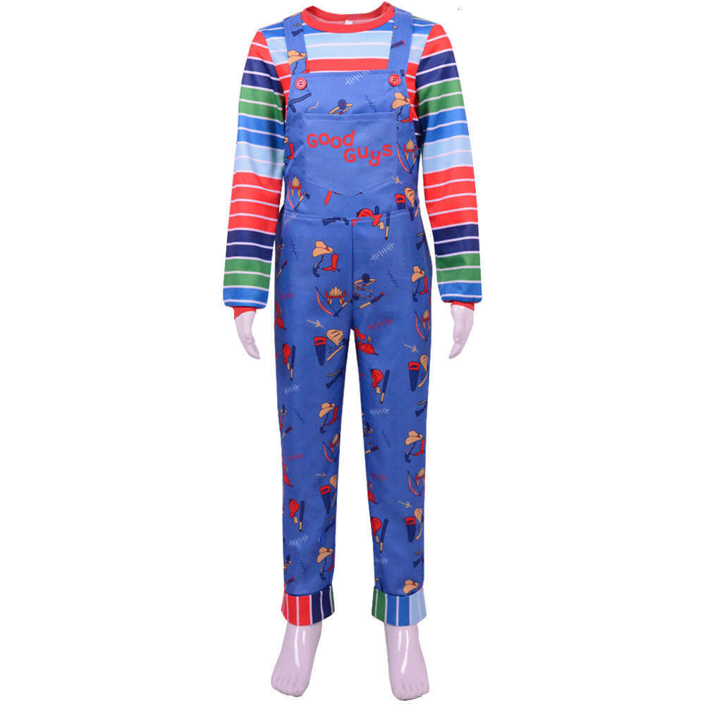 Anime Scary Chucky Cosplay Costume Adult Cos Jumpsuits Halloween Horror Clothing For Men Women Party Costumes Props
