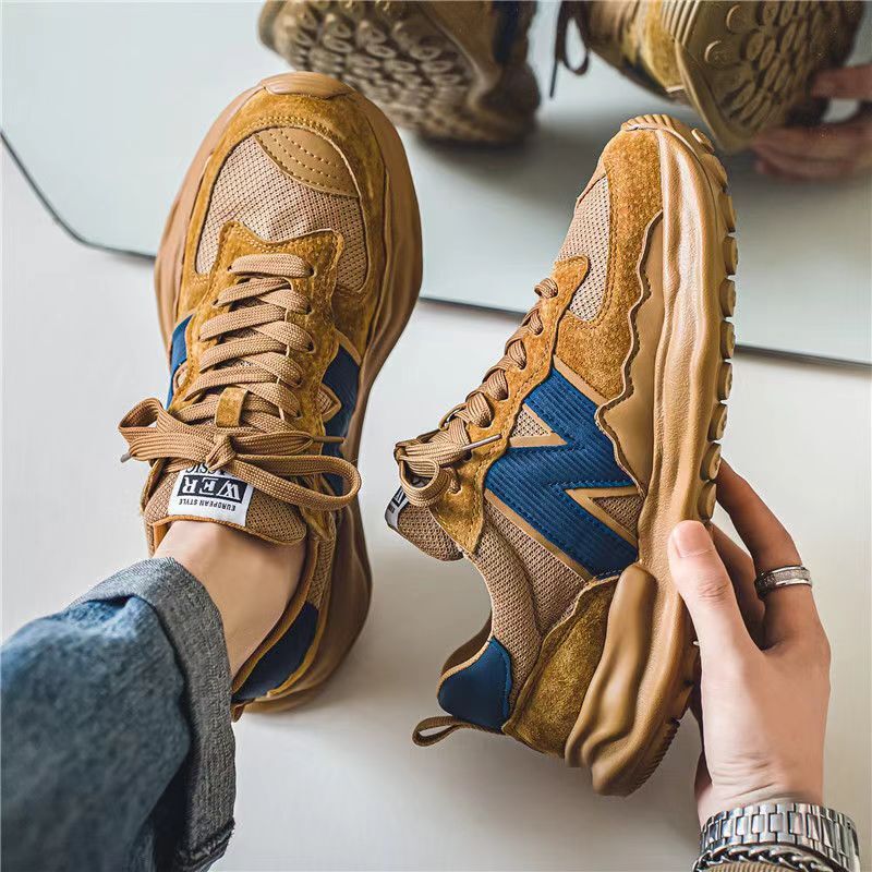 Men's Casual Wear-Resistant Non-slip Breathable Fashion Comfortable Outdoor Platform Round Toe Shoes Spring Autumn Main Ddmymarket