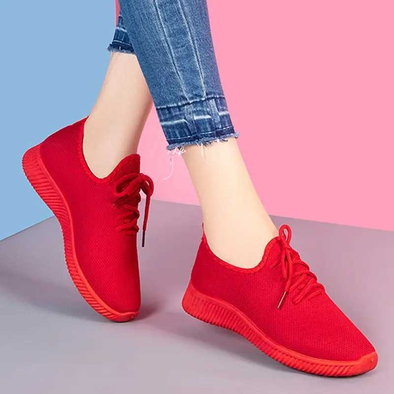 Tenis Feminino 2024 Womens Sports Red Shoes Air Mesh Casual Shoes Zapatillas Mujer Womens Breathable Sports Shoes Basketball Womens Y241007