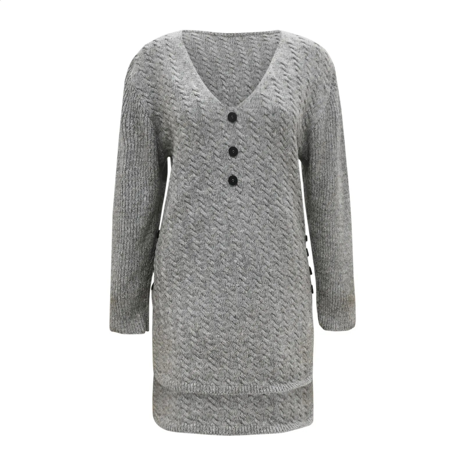 Womens Winter Sweater Dress Fashion Knitted Long Sleeve Floral Autumn Casual Top 241007