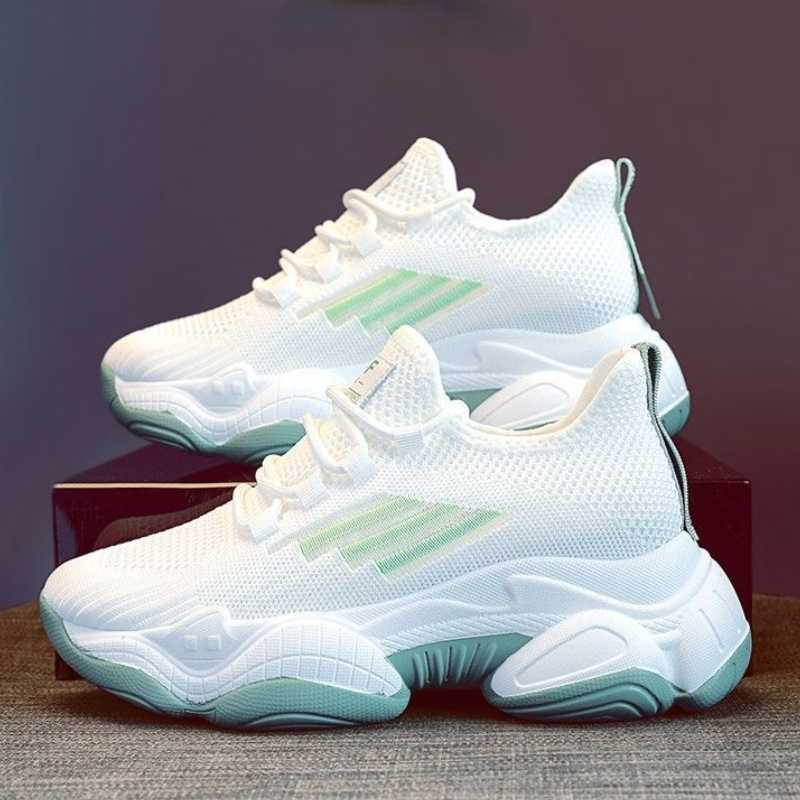 Womens Fashion Sports Shoes 2023 Spring/Summer New Comfortable Running Shoes Womens Platform Tenis Sports Shoes Lightweight Casual Shoes Y241007
