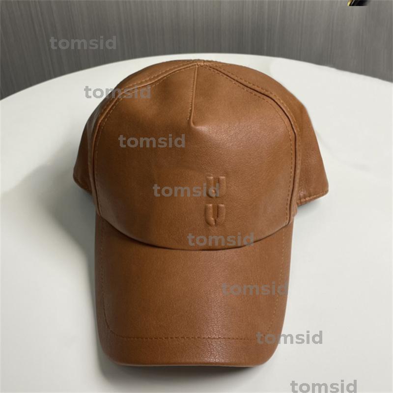 Womens Leather Baseball Cap Designer Ball Cap Letter Luxury Casquette Fashion Brand Snapback Retro Baseball Hats Autumn Winter Casual Caps