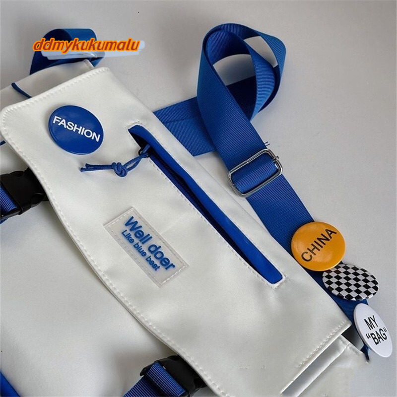 College Student School Crossbody Bags Female Men Versatile Large Capacity Nylon Waterproof Messenger Women One Shoulder Bag H7.4#16 ddmykukumalu