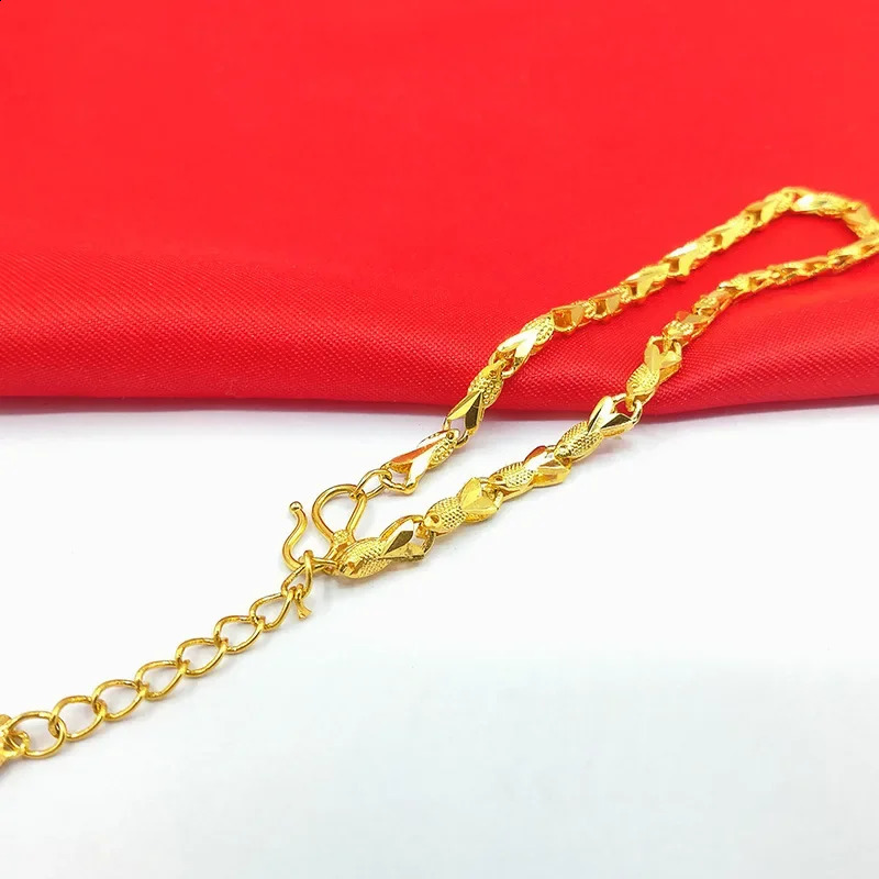 9999 pure gold 24K pure gold mini fish bracelet 240929