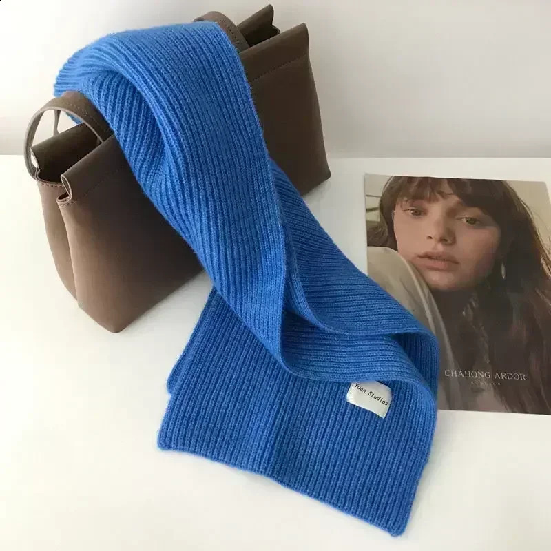 High quality knitted scarf suitable for girls 160cm solid color thickness soft and comfortable warm autumn scarf casual packaging 241007