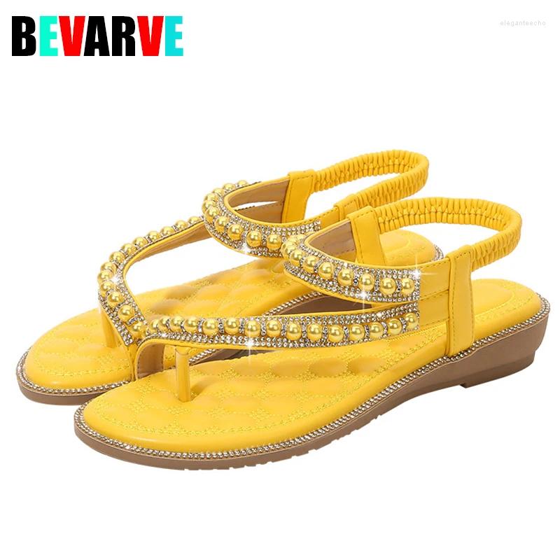 2025 S Fashion Designer Sandals Women S Rhies Summer Bohemia Ankle T Strap Casual Flat Elastic Comfort Shoes For Beach Oceanside