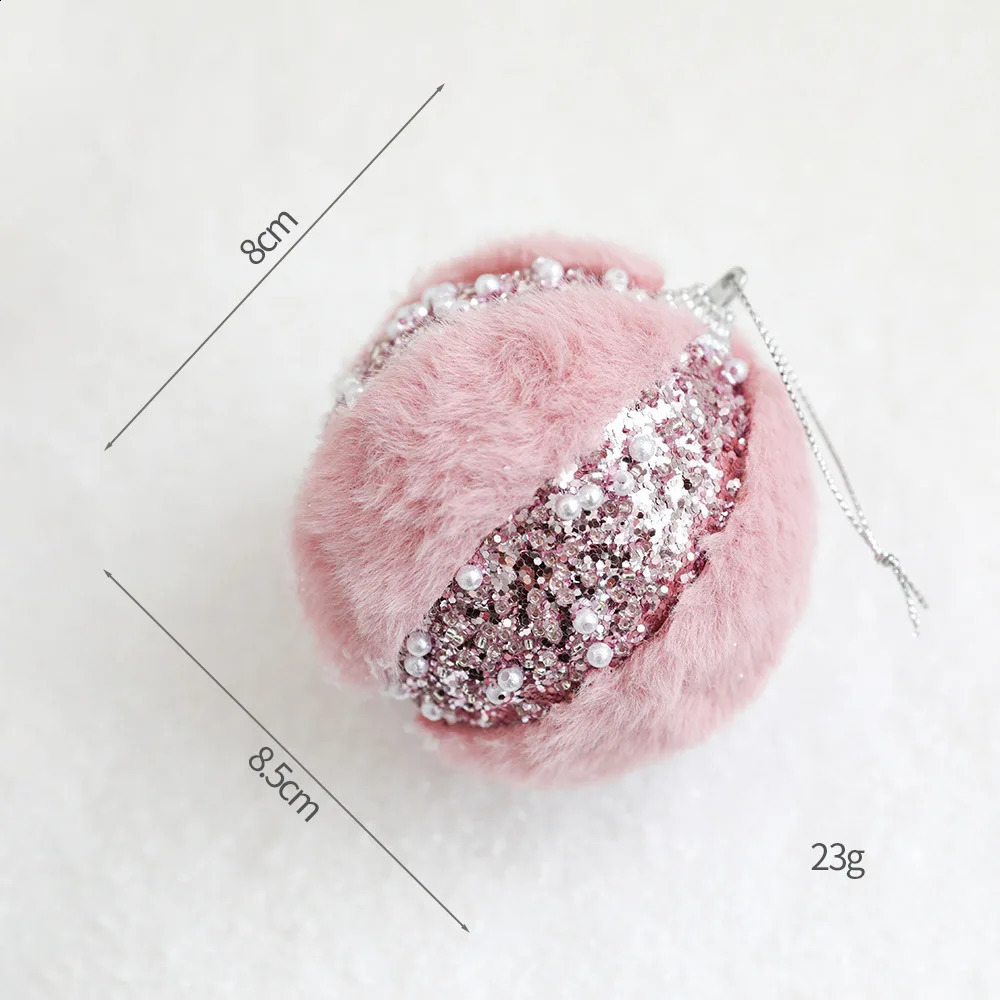 Christmas Tree Decoration Champagne Pink Sparkling Star Snowflake DIY Pendant Year Navigation Party 240927