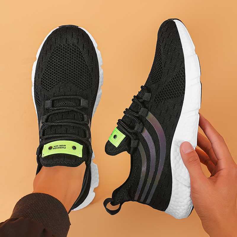 Womens sports shoes comfortable and breathable platform shoes fashionable lace womens casual shoes womens outdoor running sports shoes Y241007
