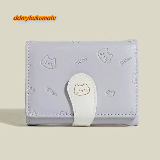 Korean version cute women's card bag fashionable buckle strap PU short wallet #8 ddmykukumalu