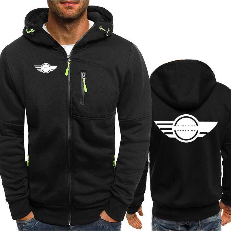 2024 Mini Retro Trio Cooper Mini Mens Hoodie Coat Zipper Car Brand Hoodie Mens Coat F1 Hoodie Sportswear CL241007
