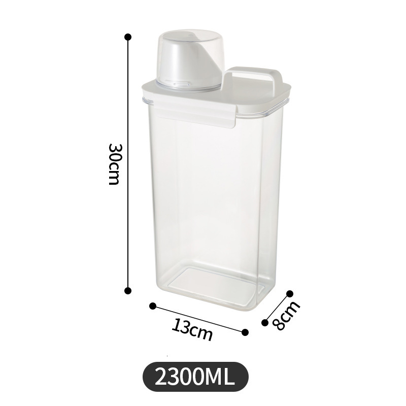 Household Laundry Detergent Storage Bottles Jars Box Transparent With Sealed Lib Can Scale Disinfectant Dishwashing Cleaner Containers