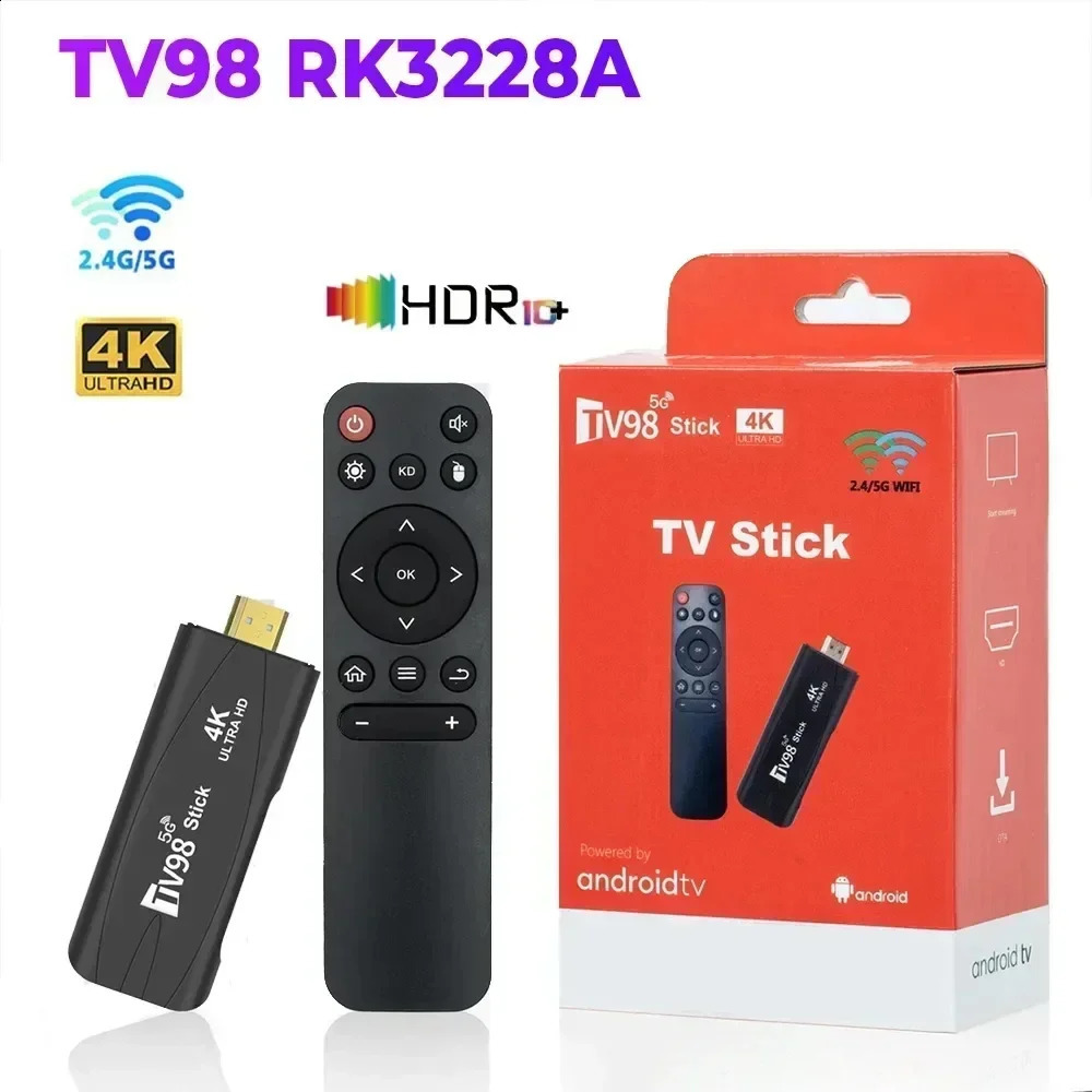 TV98 RK3228A Smart TV Stick Android 71 24G5G Dual band WIFI 4K HD 8GB16GB Media Player 241007