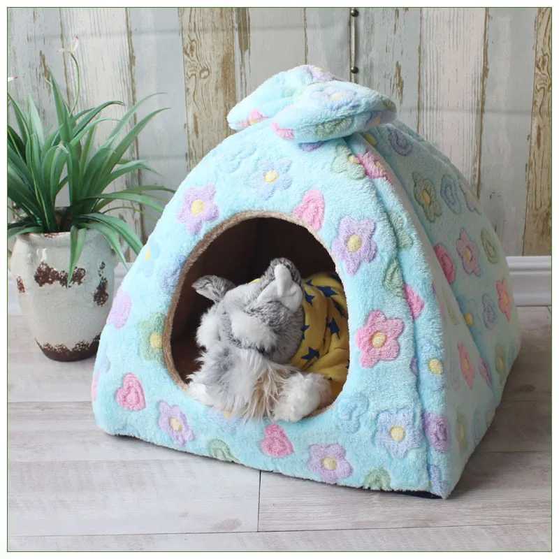 Winter Warmth House Mattress Detachable Dog Basket Soft and Comfortable Kitten Sleeping Pet Nest Cat Products X241007