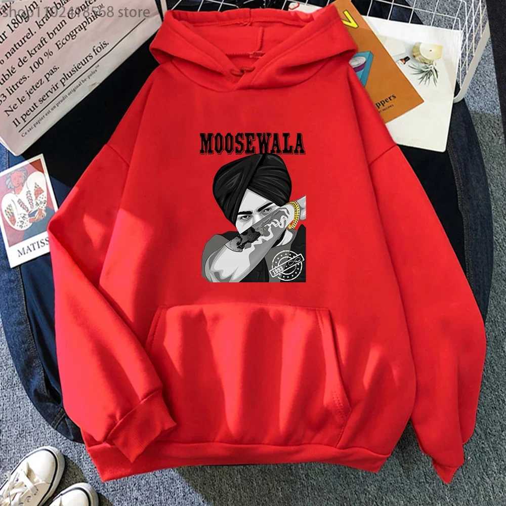 Men's Hoodies Sweatshirts Sidhu Moose Wala Men Hoodies Long Slve Indian Rapper Sweatshirt Hip Hop Strtwear Women O-neck Casual Female Tops Haraju