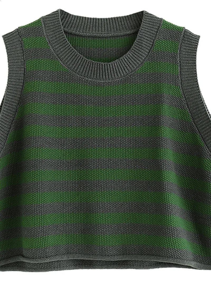 SpringSummer Womens Knitted Tank Top Short Sleeve Sleeveless Loose Oneck Y277 241007