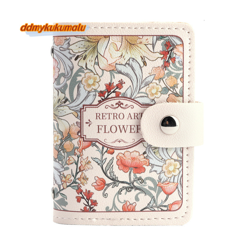 2024 New Flower Women's Oil Painting Multi slot Bank Certificate Bag Large Capacity Card Pack #6 ddmykukumalu