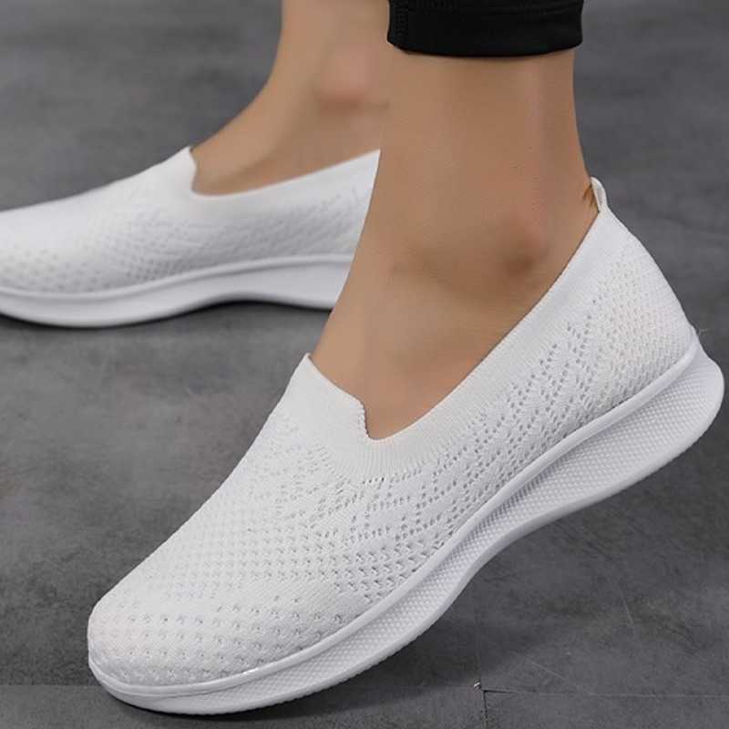 Womens lightweight flat shoes soft and breathable sneakers 2024 womens platform casual shoes free delivery and direct shipping Y241007