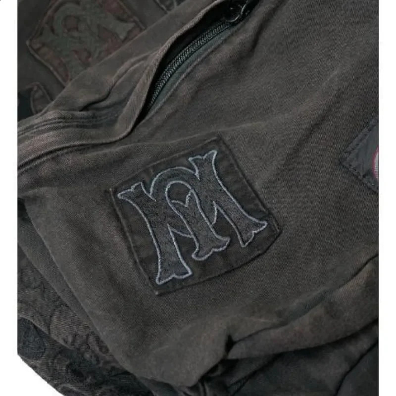 Large Capacity Y2k Fashion Letter Embroidery Backpack Patchwork Vintage Gothic Schoolbags n Casual Students 240925
