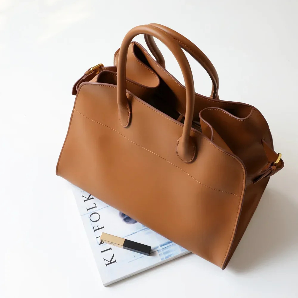 Women's Large Tote Genuine Leather Shoulder Bags 2023 Female Retro Handbags High Quality Ladies Messenger Bag Black