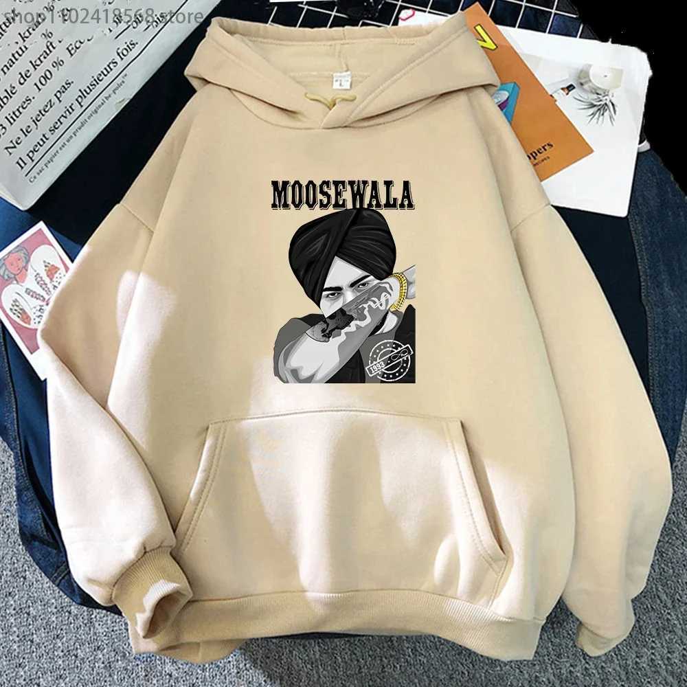 Men's Hoodies Sweatshirts Sidhu Moose Wala Men Hoodies Long Slve Indian Rapper Sweatshirt Hip Hop Strtwear Women O-neck Casual Female Tops Haraju