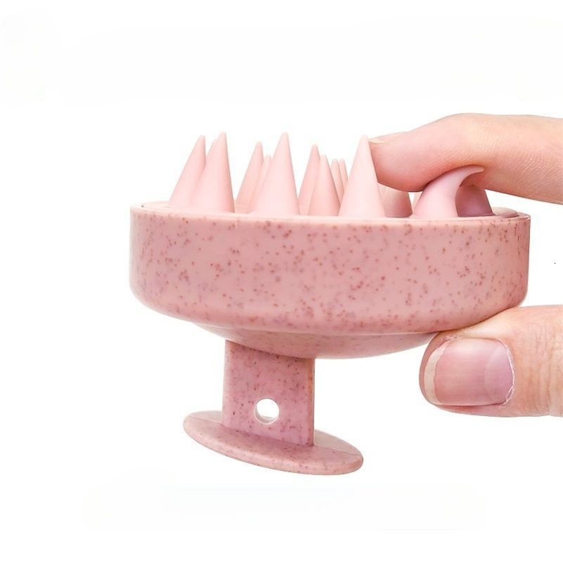 Silicone Shampoo Brush Head Scalp Massage Comb Hair Washing Body Bath Shower Salon Hairdressing y240911