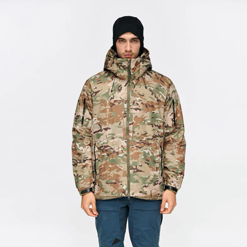 Outdoor Climbing Down Jacket Men Waterproof Windproof Warm Loose Hooded Thickened Cotton Coat Hiking Camping Hunting Jackets
