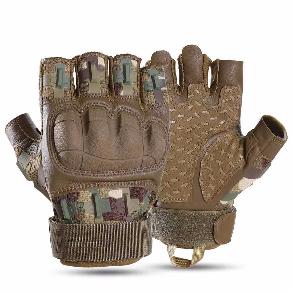Tactical breathable half finger gloves sports bicycles shooting outdoor protective equipment CL241008
