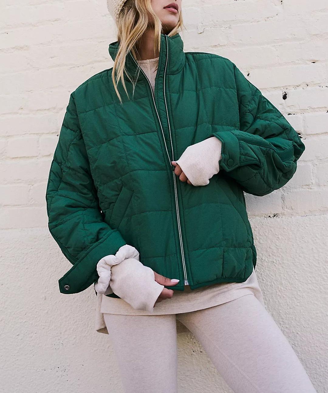 Casual Women's Cardigan: Thermal Long-Sleeve Stand-Collar Winter Jacket In Various Colors B4