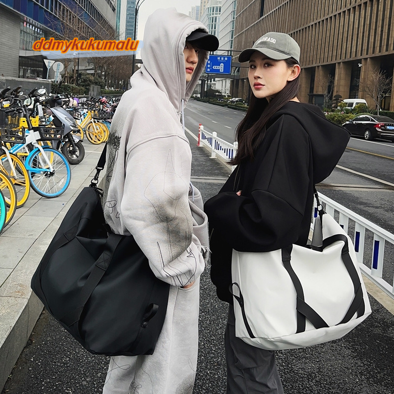 Korean version of ins new men's women's large capacity shoulder sports and fitness bag, simple travel, portable crossbody travel bag #36 ddm