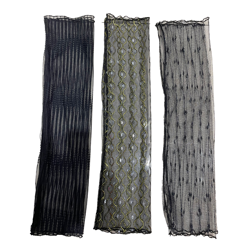 Summer Outdoor Ice Sleeve Thin Mesh Sleeve Foot Cover Half Finger Lace Arm Sleeve Gold and Silver Silk Sunscreen Sleeves