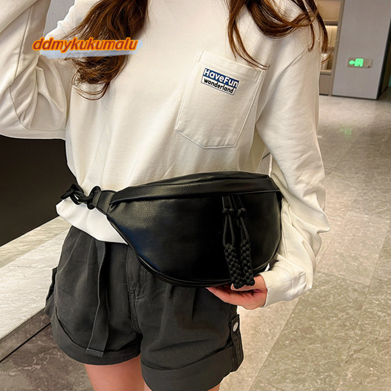 Fashion Brand Woman 2023 Winter New Waist Quality Leather Female Shoulder Bag Designer Crossbody Chest Pack H6.26#30 ddmykukumalu