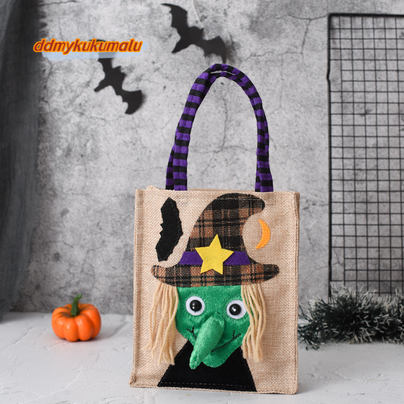 New Halloween Non woven Handbag Candy Ghost Festival Pumpkin Jewelry Prop Gift Bag #5 ddmykukumalu