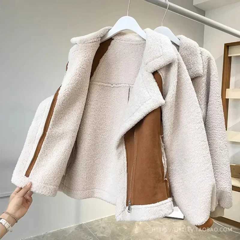 New Autumn Winter Jackets for Women Vintage Polo Neck Velvet Coat Women Clothes Thicken Loose Korean Fashion StreetwearX241007