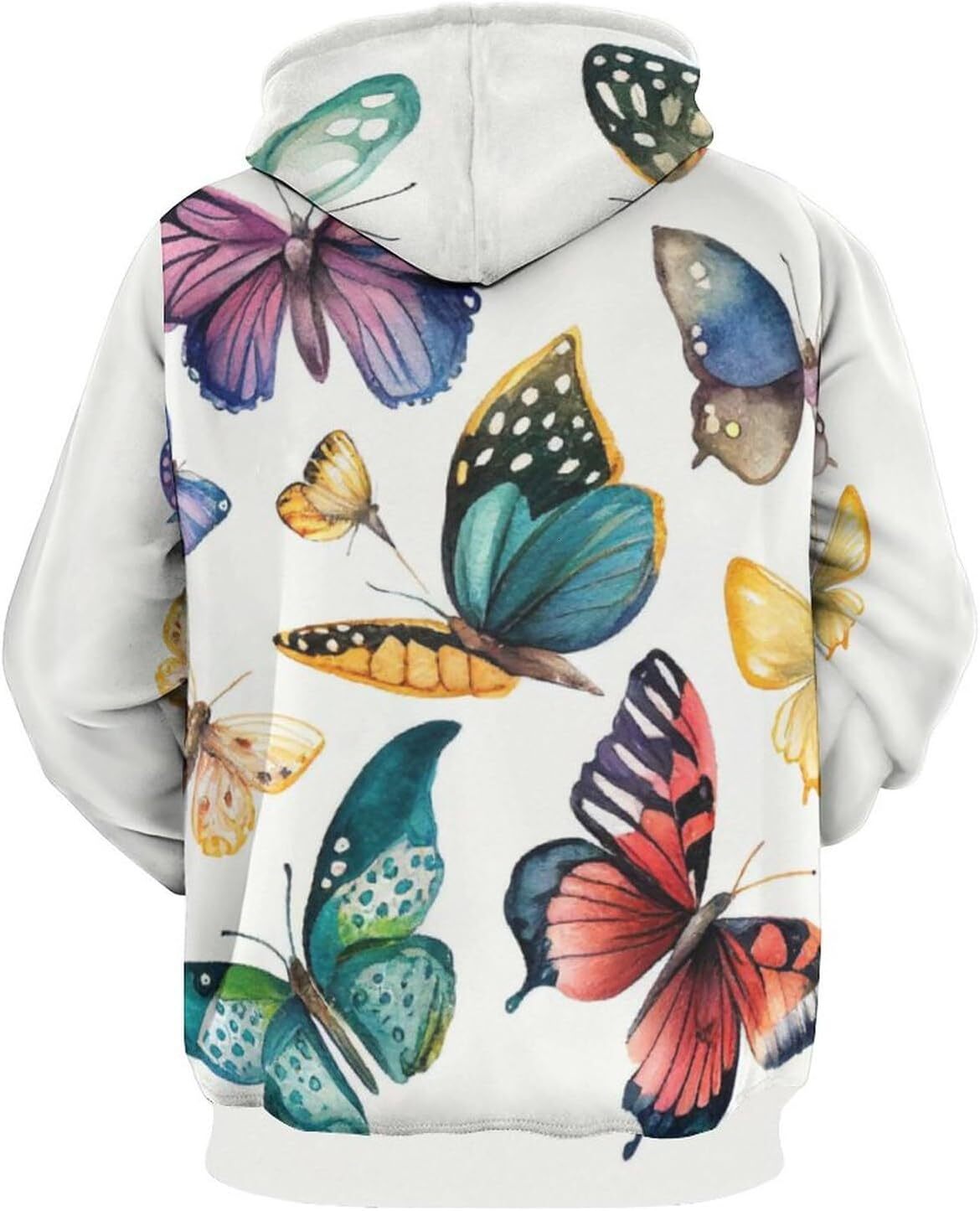 Hoodie for Mens Womens Unisex Butterfly Sweatshirt Rainbow Hoodie Novelty AutumnWinter Hoodies Graphic Hoodies sweatshirt Pullover Long Sleeve