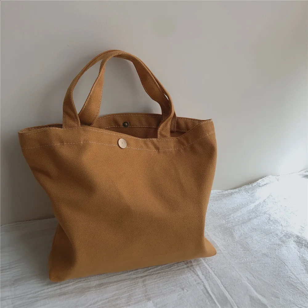 Fashion Canvas Bag Solid Color Shopping EcoFriendly Foldable Grocery Bags Folding Pocket Tote Shoulder Handbag 240925
