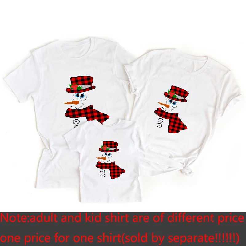 Merry Christmas Family Matching T-shirt Mom Dad Daughter Son Fun Matching T-shirt Mom Dad Child Baby Clothing W241008
