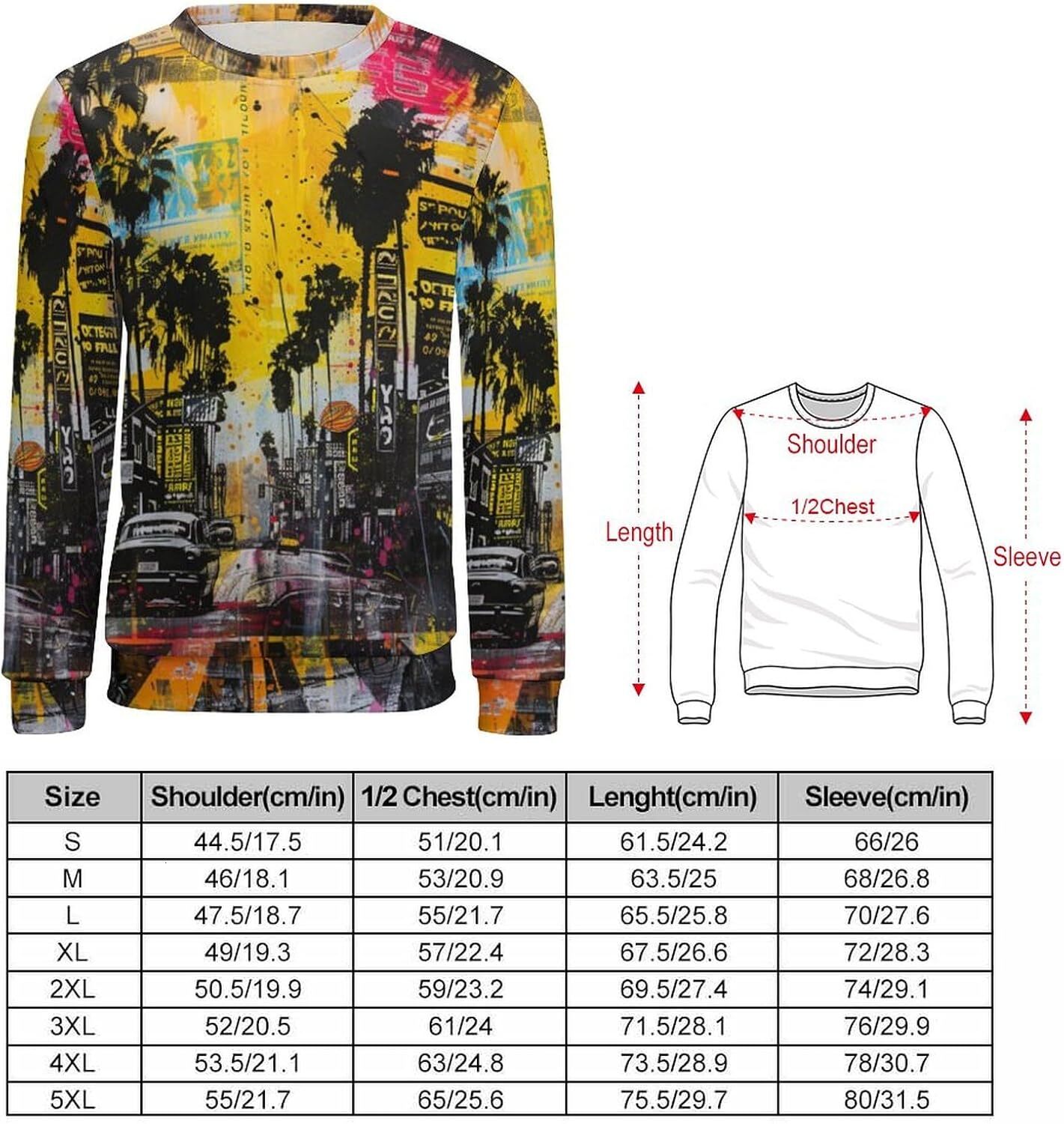 Long Sleeve Shirts for Men sweatshirt Men's Hippy Streetwear Pullover Retro Hip Hop Sweatshirts Casual Round Neck Top T shirt Tee cool